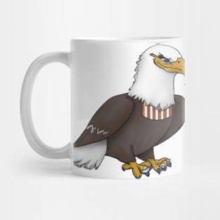 Cute Bald Eagle Drawing Mug